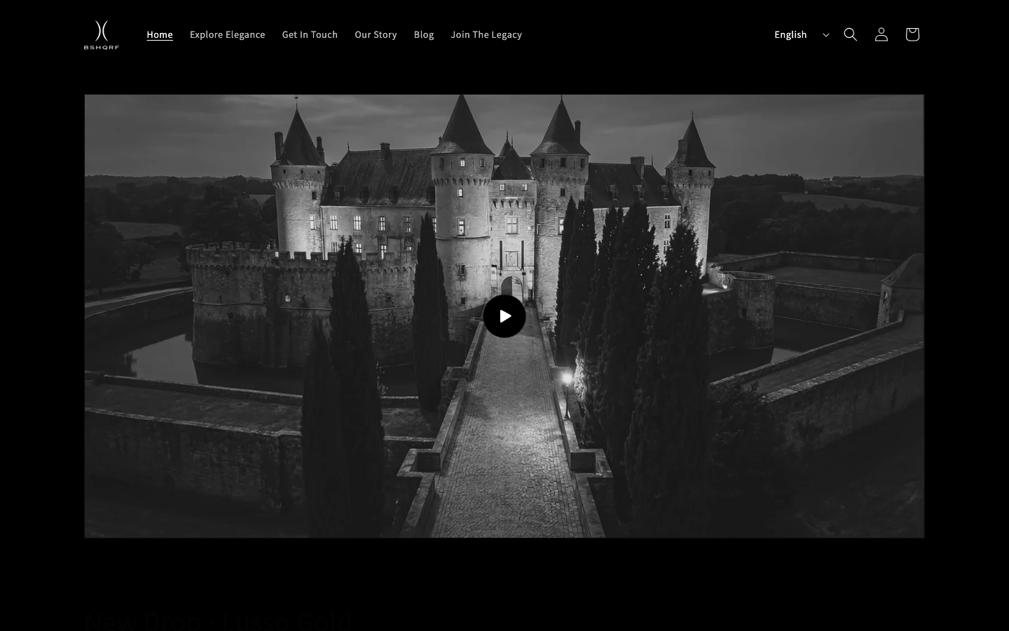 Homepage — cinematic video hero, new drops, and featured collections.