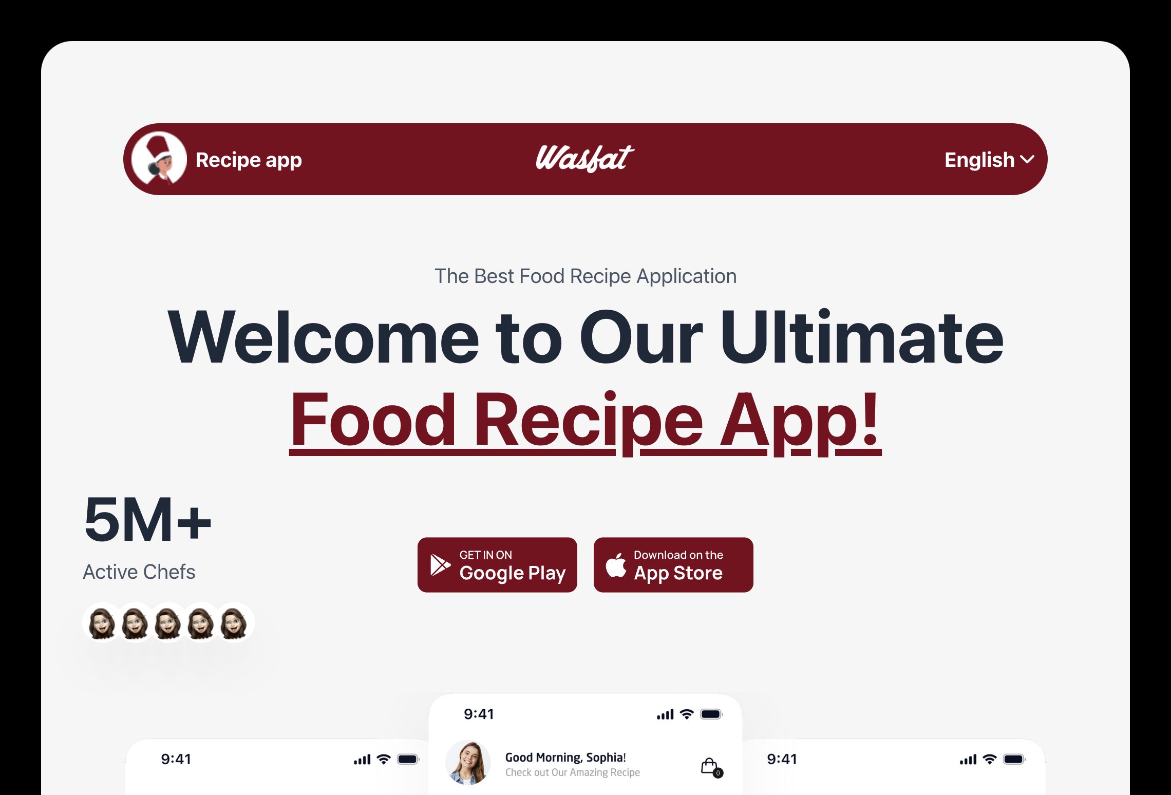 Wasfat — تطبيق وصفات الطعام